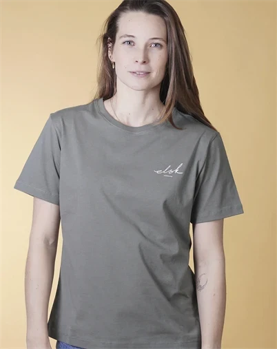 Elsk - Signed Basic Womens Casual T-shirt - Castor Gray
